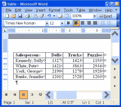microsoft word help table format in word