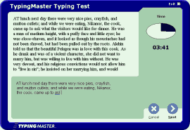 TypingMaster Typing Test